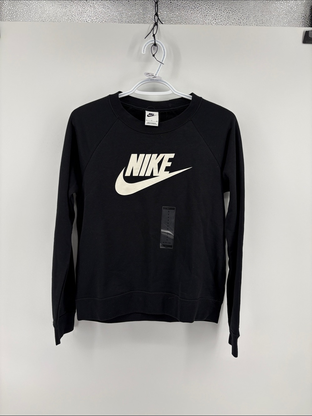 Nike Black Sweatshirt with White Logo